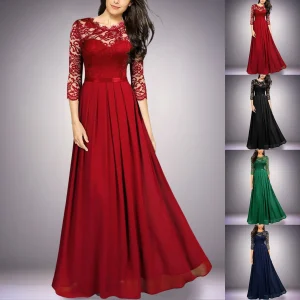 Lace Floor-Length Formal Dress