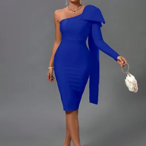 Bandage Bodycon One Shoulder Dress